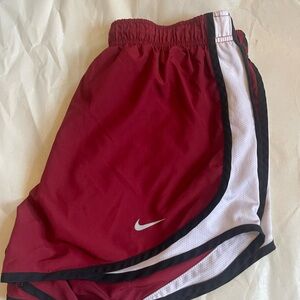 Nike Red and White Athletic Shorts